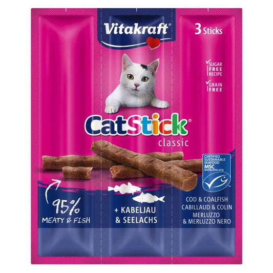 Cat Stick - Μπακαλιάρος & Τόνος 3 τμχ