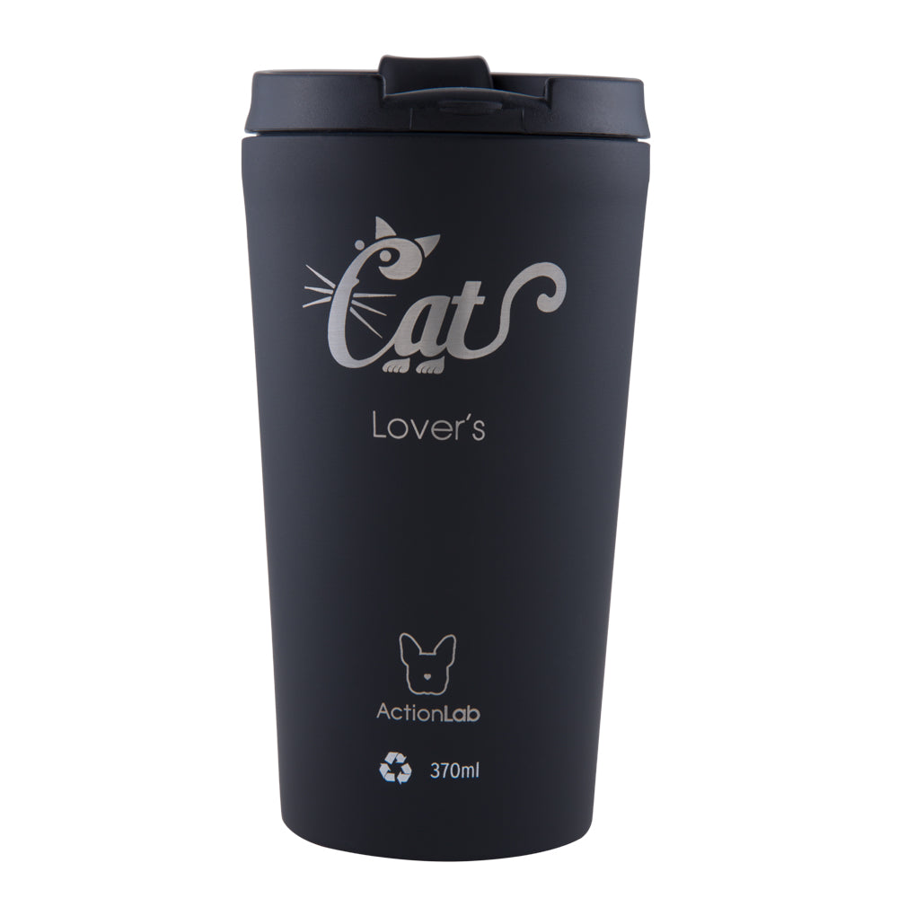 Θερμός 370ml Μαύρο "Cat Lover's"