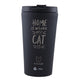 Θερμός 370ml Μαύρο "Home Is Where My Cat Is"