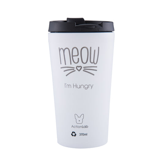 Θερμός 370ml Λευκό "Meow i'm Hungry"