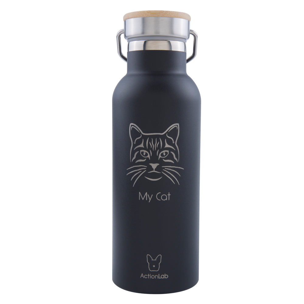 Θερμός 500ml Μαύρο "My Cat"