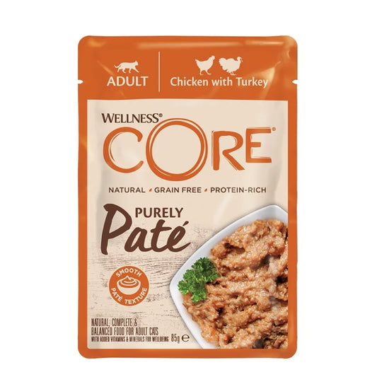 Wellness Core Adult Pate - Κοτόπουλο & Γαλοπούλα 85 γρ