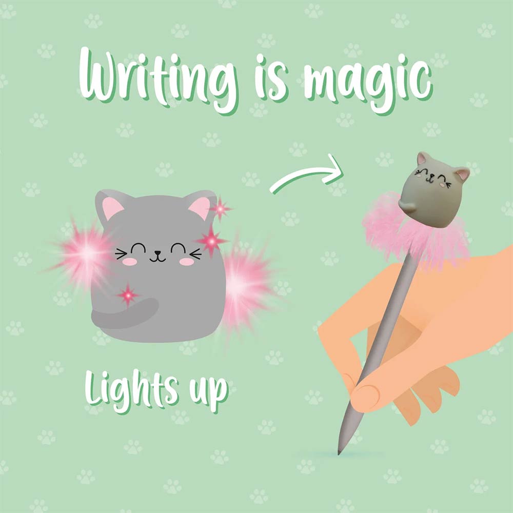 Legami "Writing Is Magic" Light-Up Ballpoint Kitty Pen