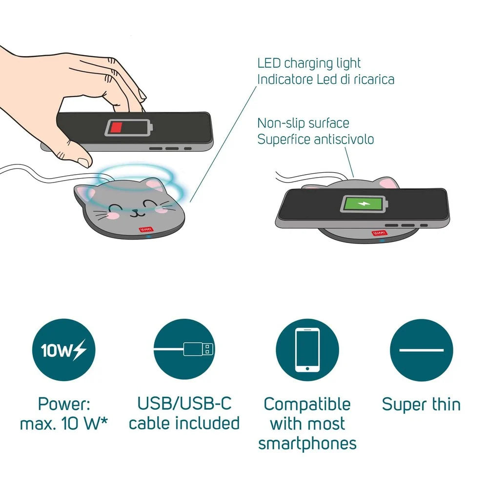 Legami "Super Fast!" Kitty Wireless Charger