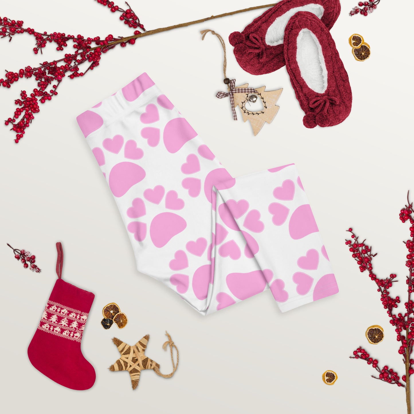 Paw Print Capri Leggings