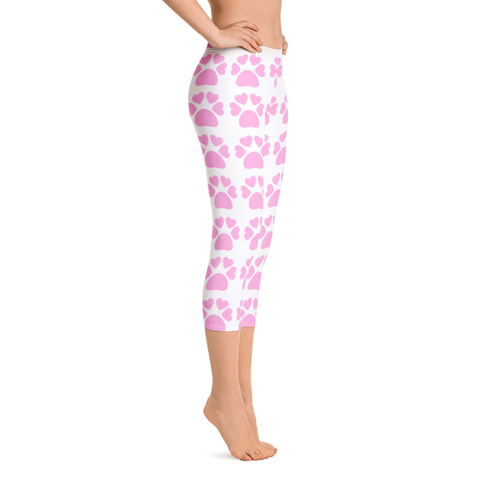 Paw Print Capri Leggings