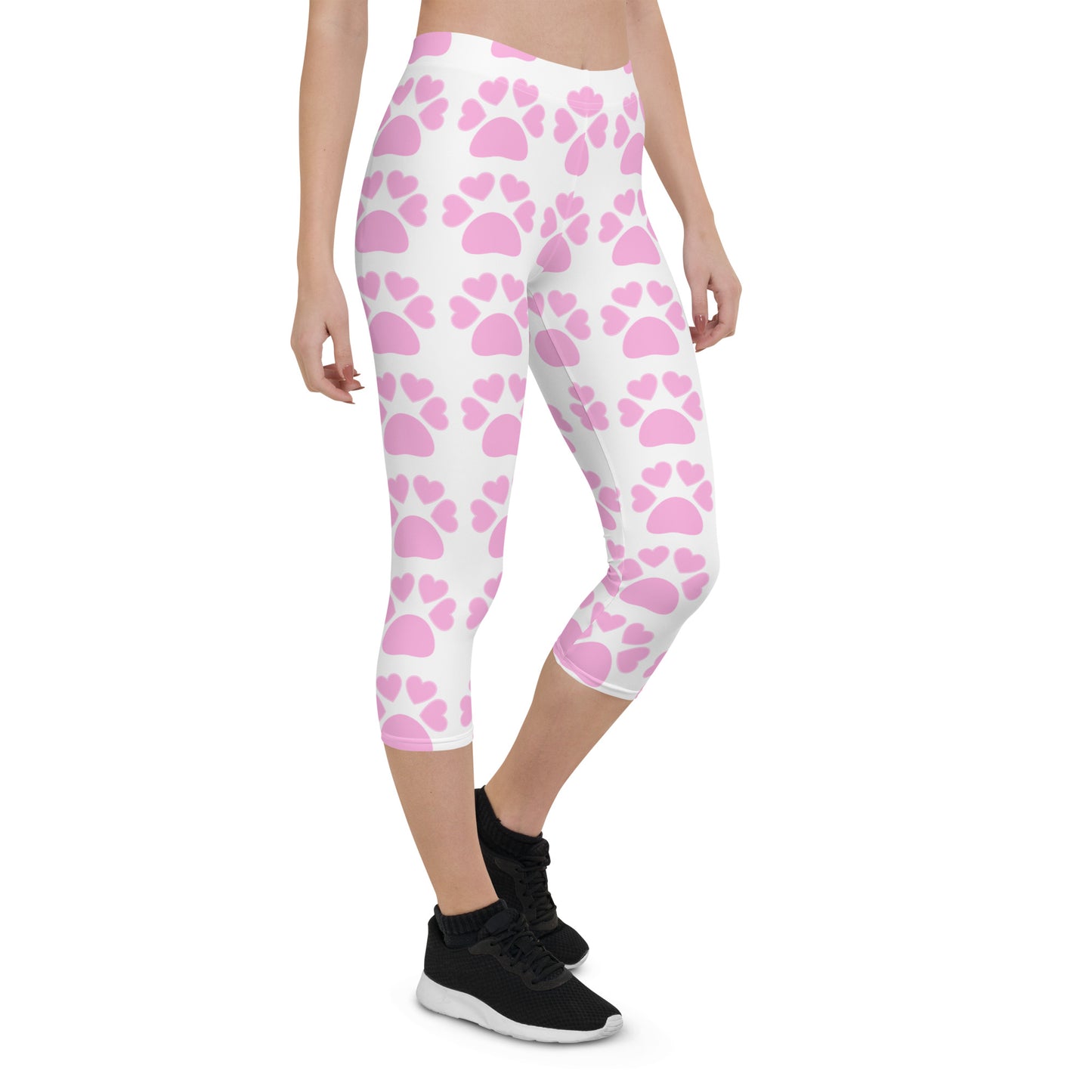 Paw Print Capri Leggings