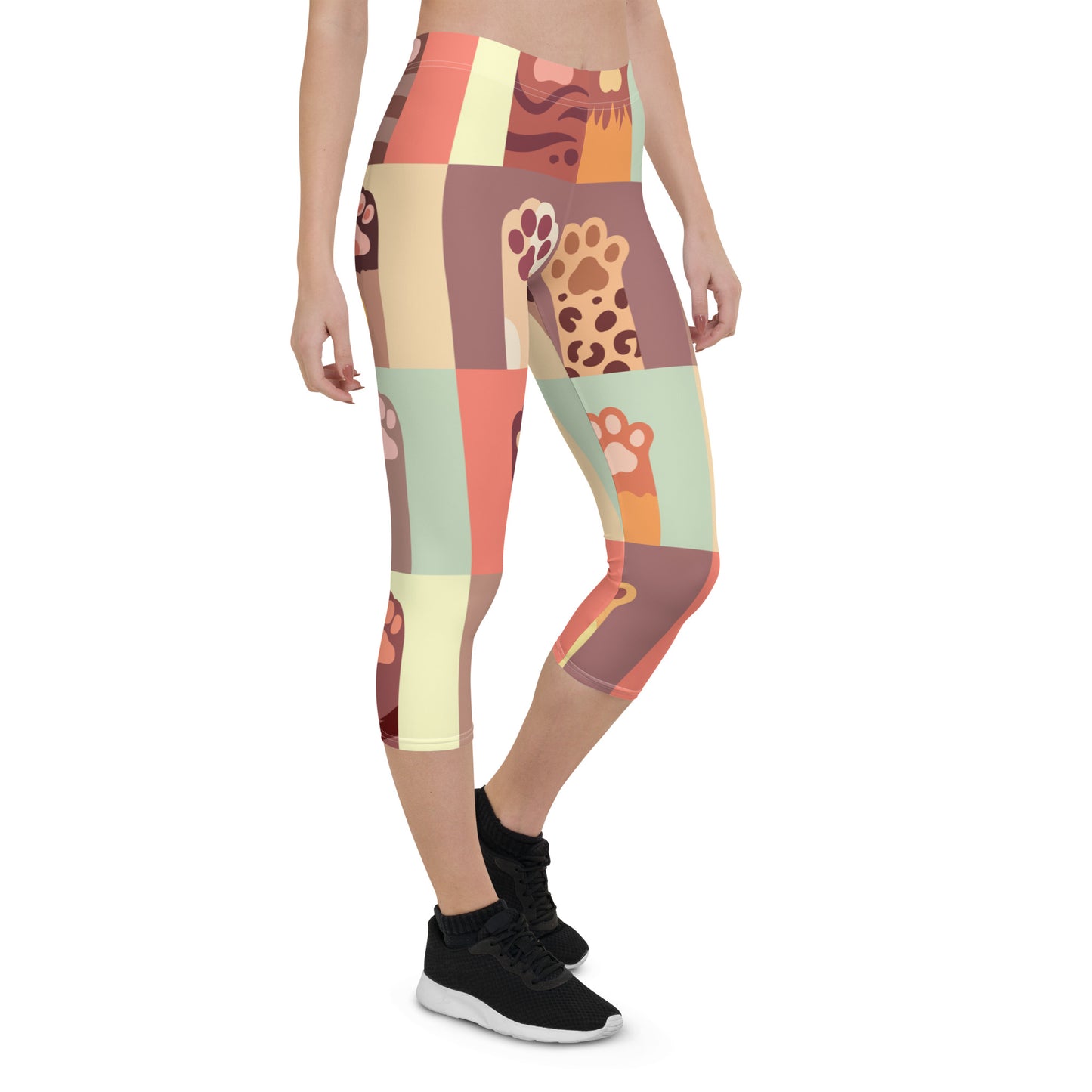 Paw Print Capri Leggings