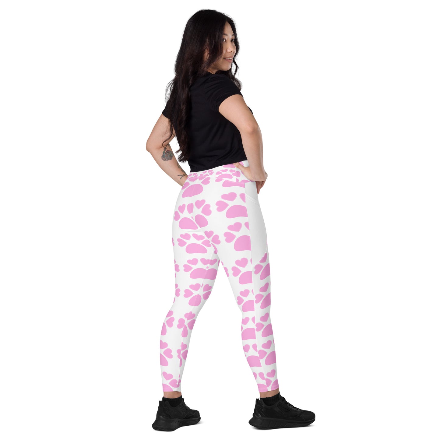 Crossover leggings with pockets