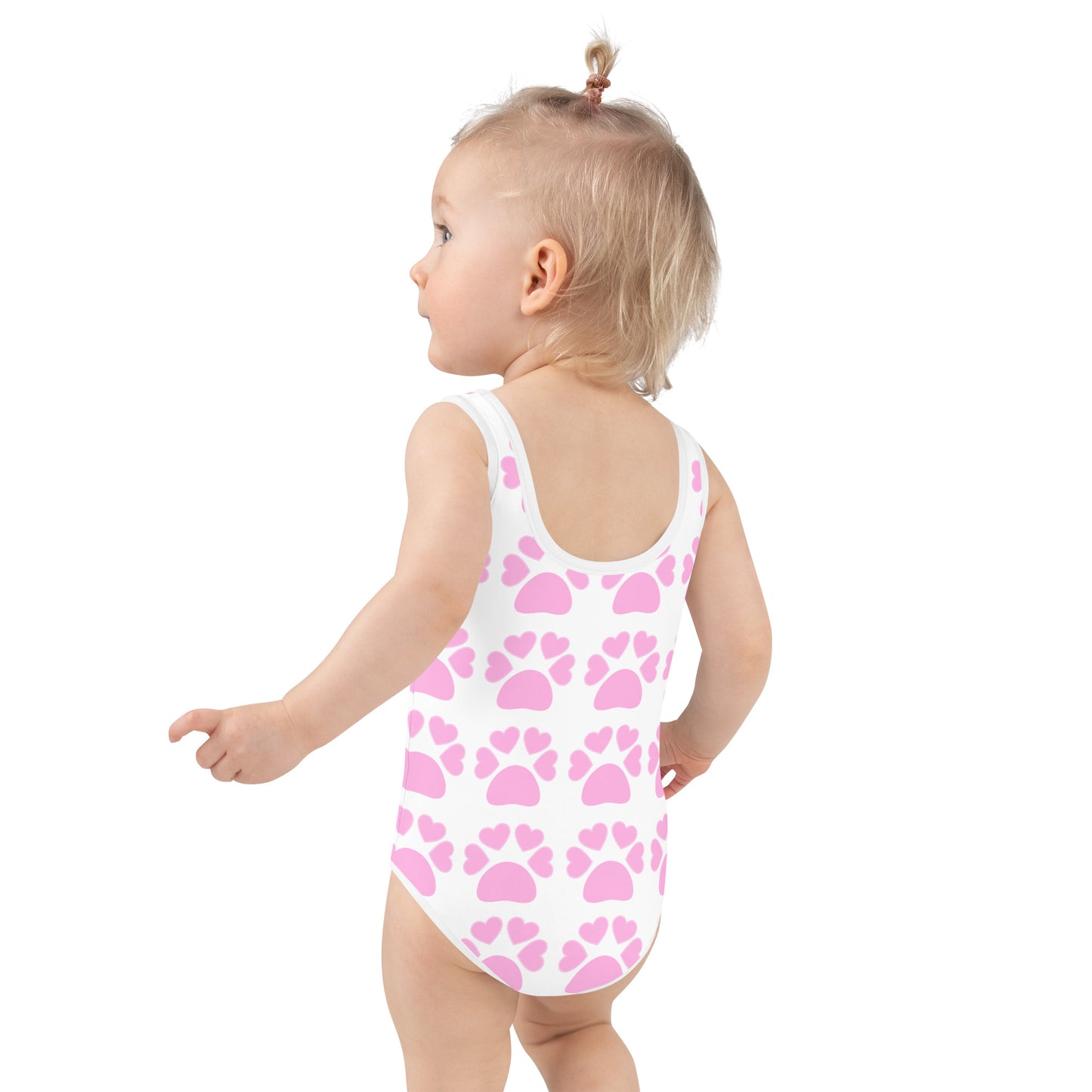 All-Over Paw Print Kids Swimsuit