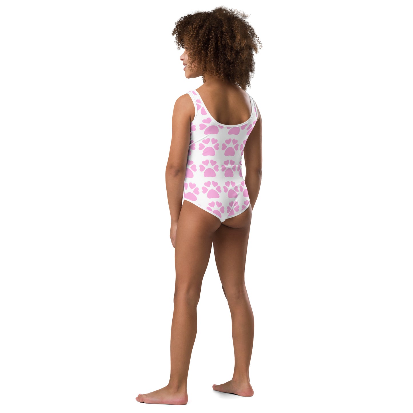 All-Over Paw Print Kids Swimsuit