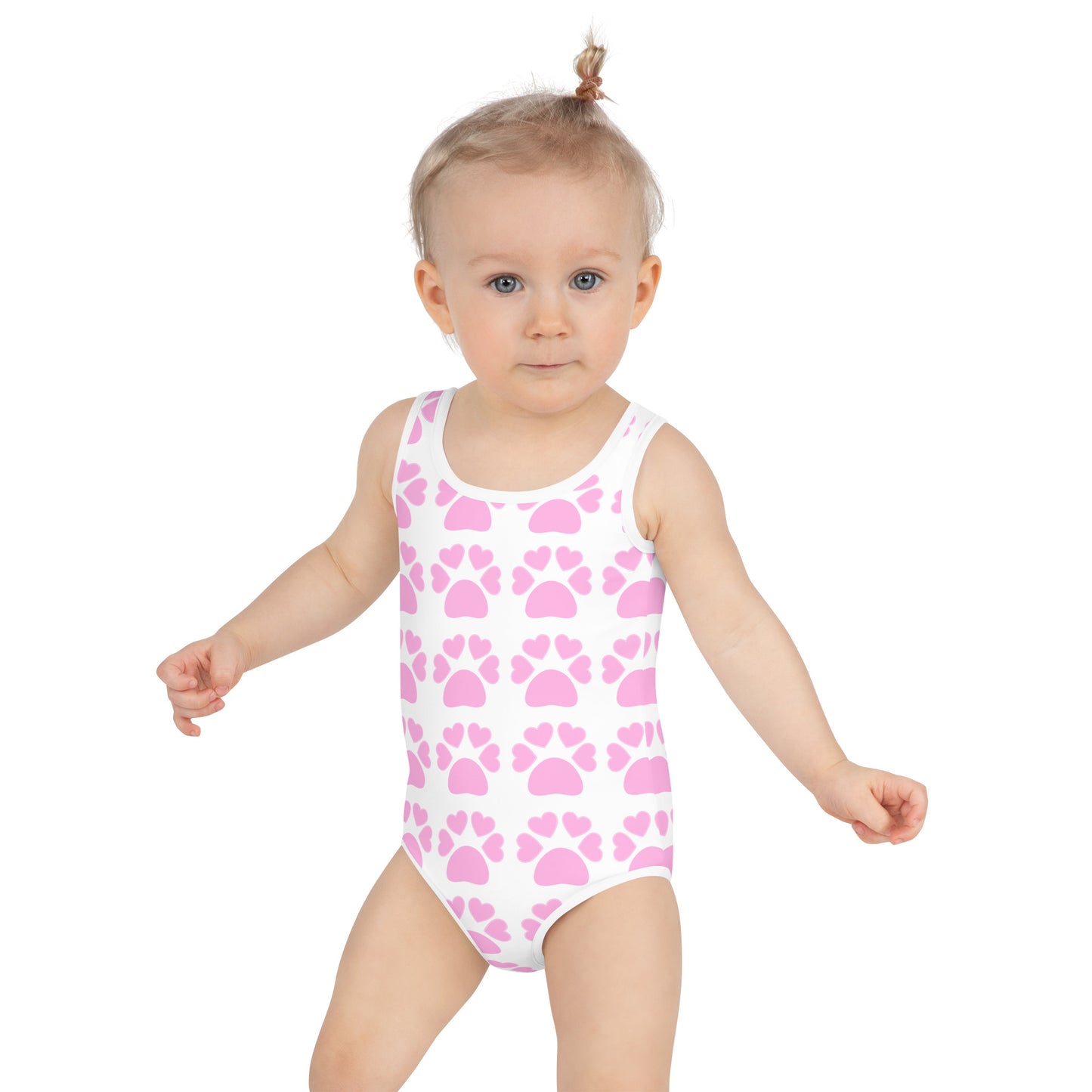 All-Over Paw Print Kids Swimsuit