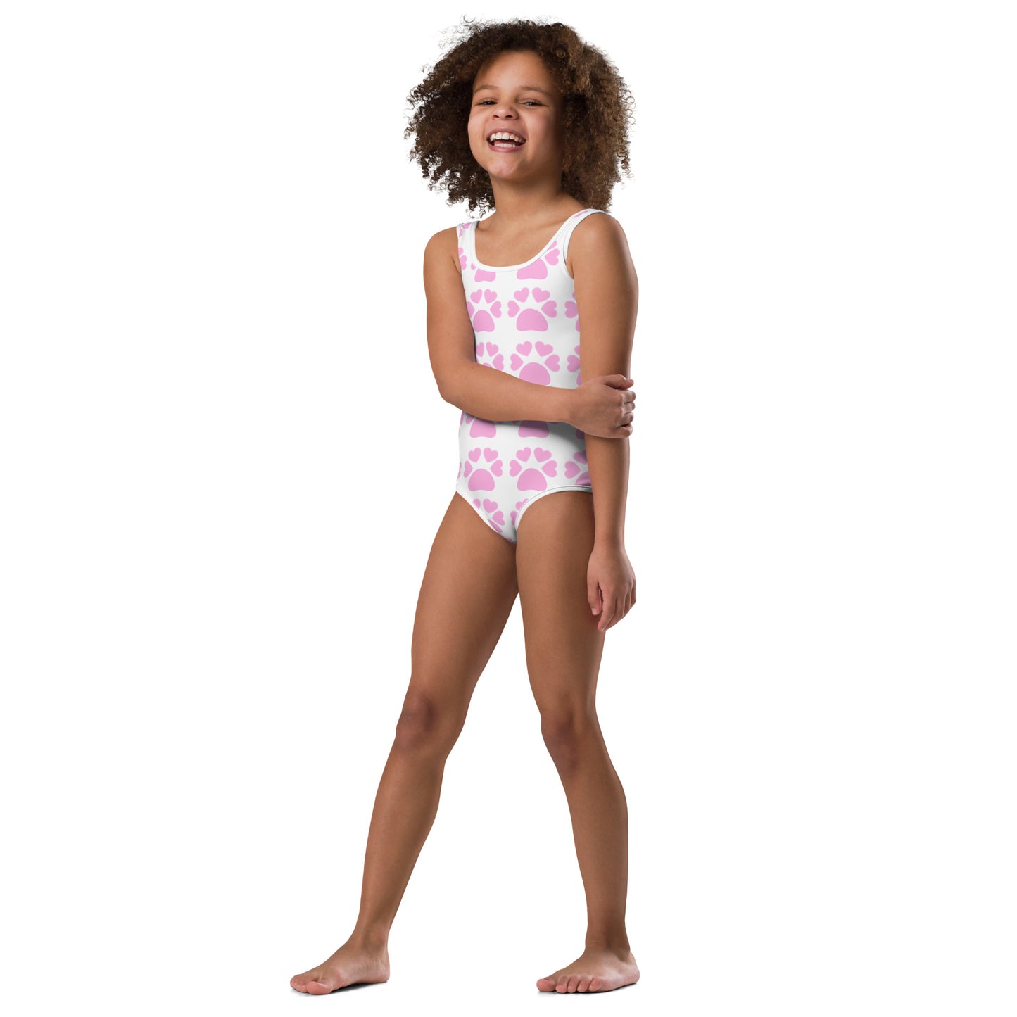 All-Over Paw Print Kids Swimsuit