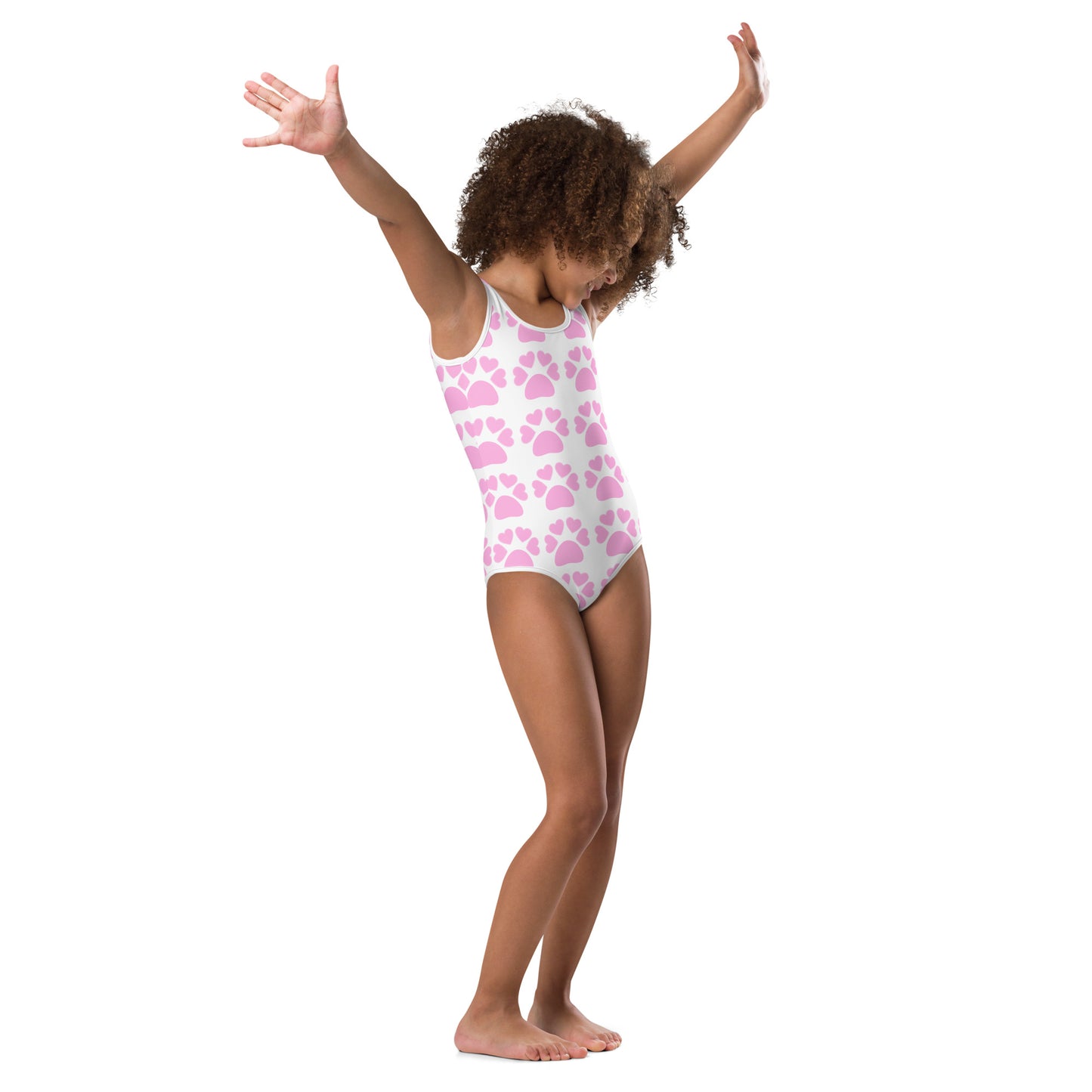 All-Over Paw Print Kids Swimsuit