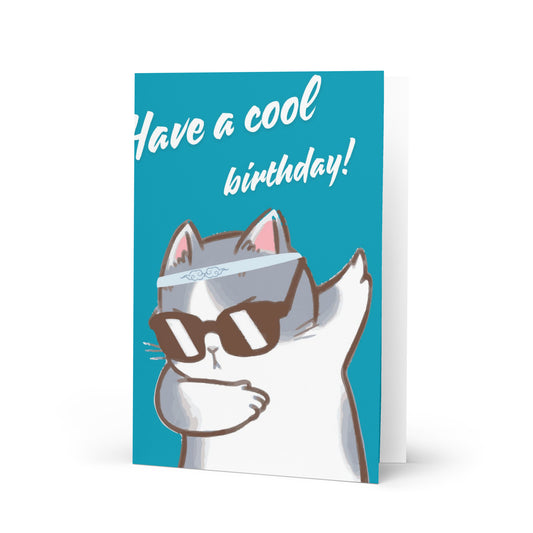 Cool Cat Birthday Card