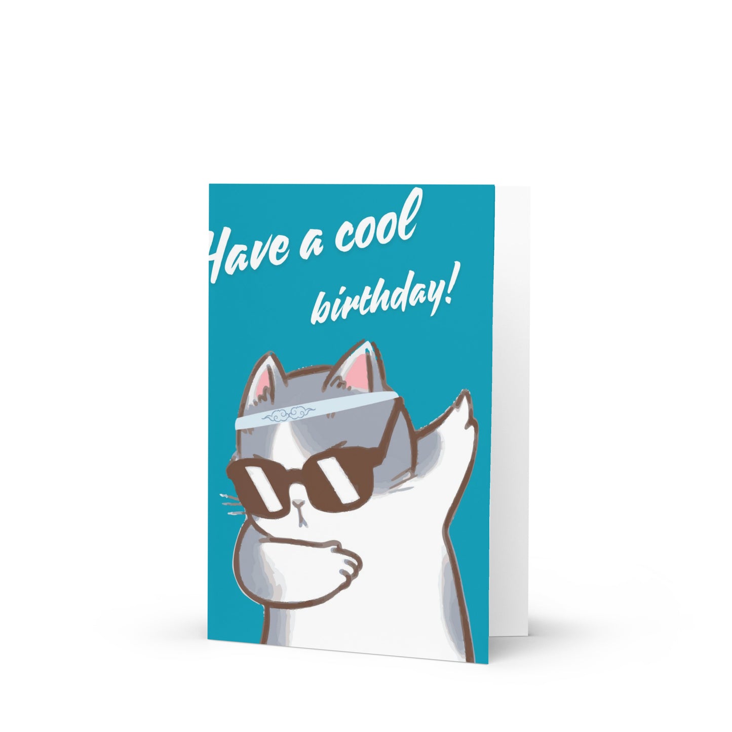 Cool Cat Birthday Card