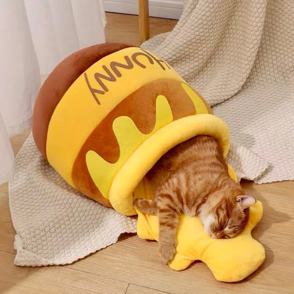 Honey Pot Cat Bed - Καφέ