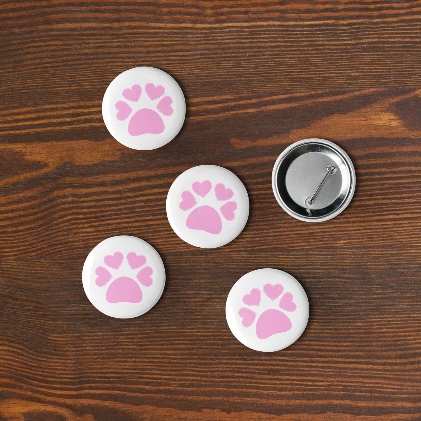 Set of pin buttons