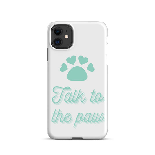 Talk to the paw - Blue Snap case for iPhone®