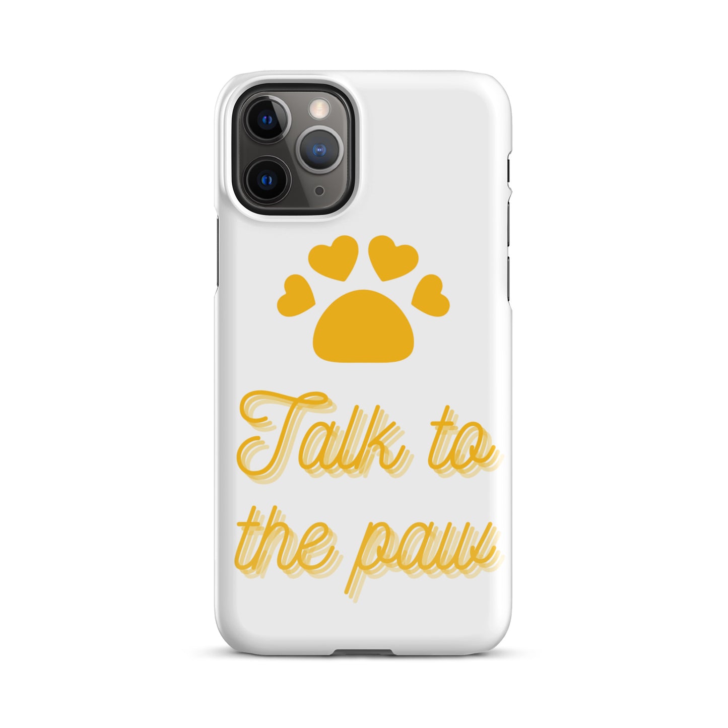 Talk to the paw - Yellow Snap case for iPhone®