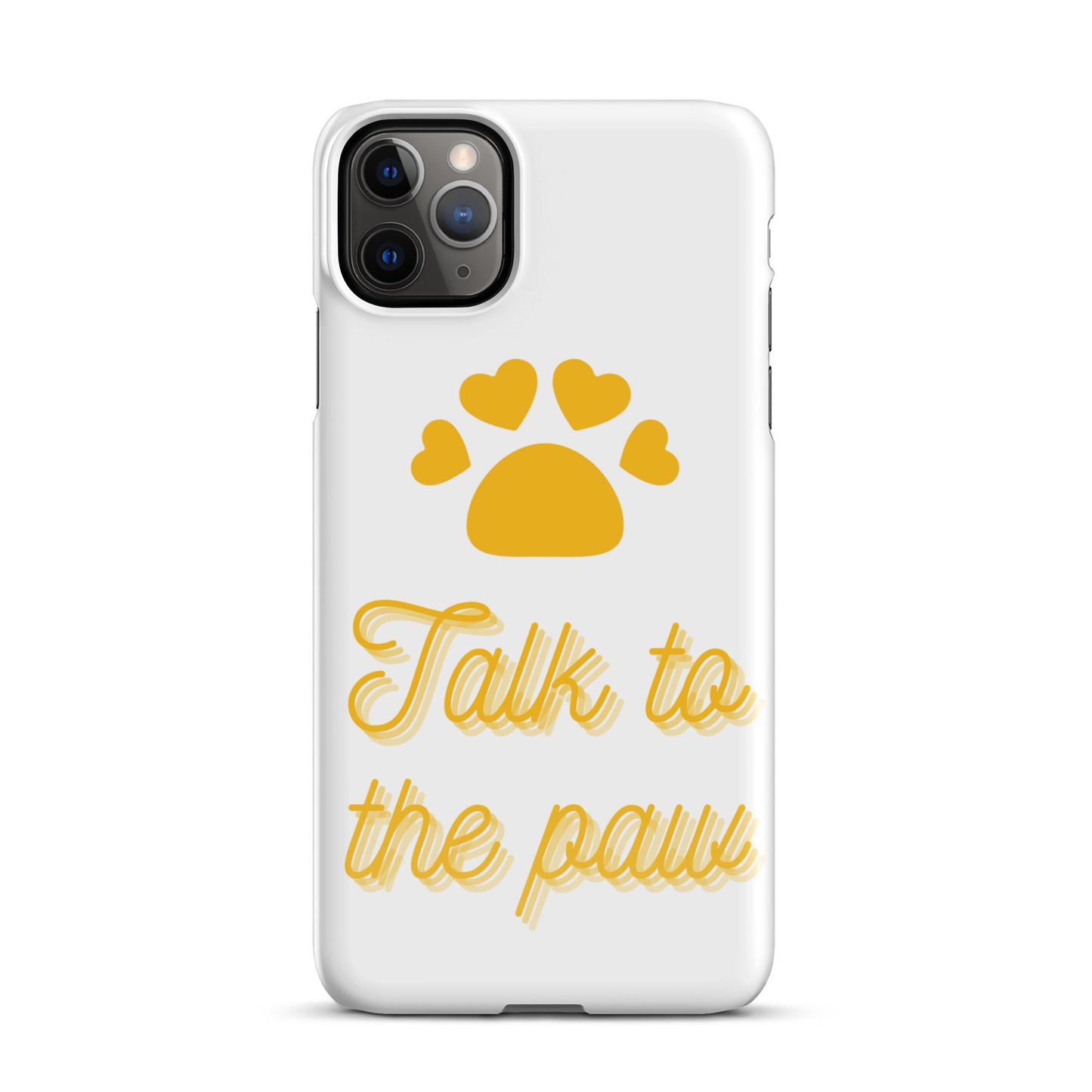 Talk to the paw - Yellow Snap case for iPhone®