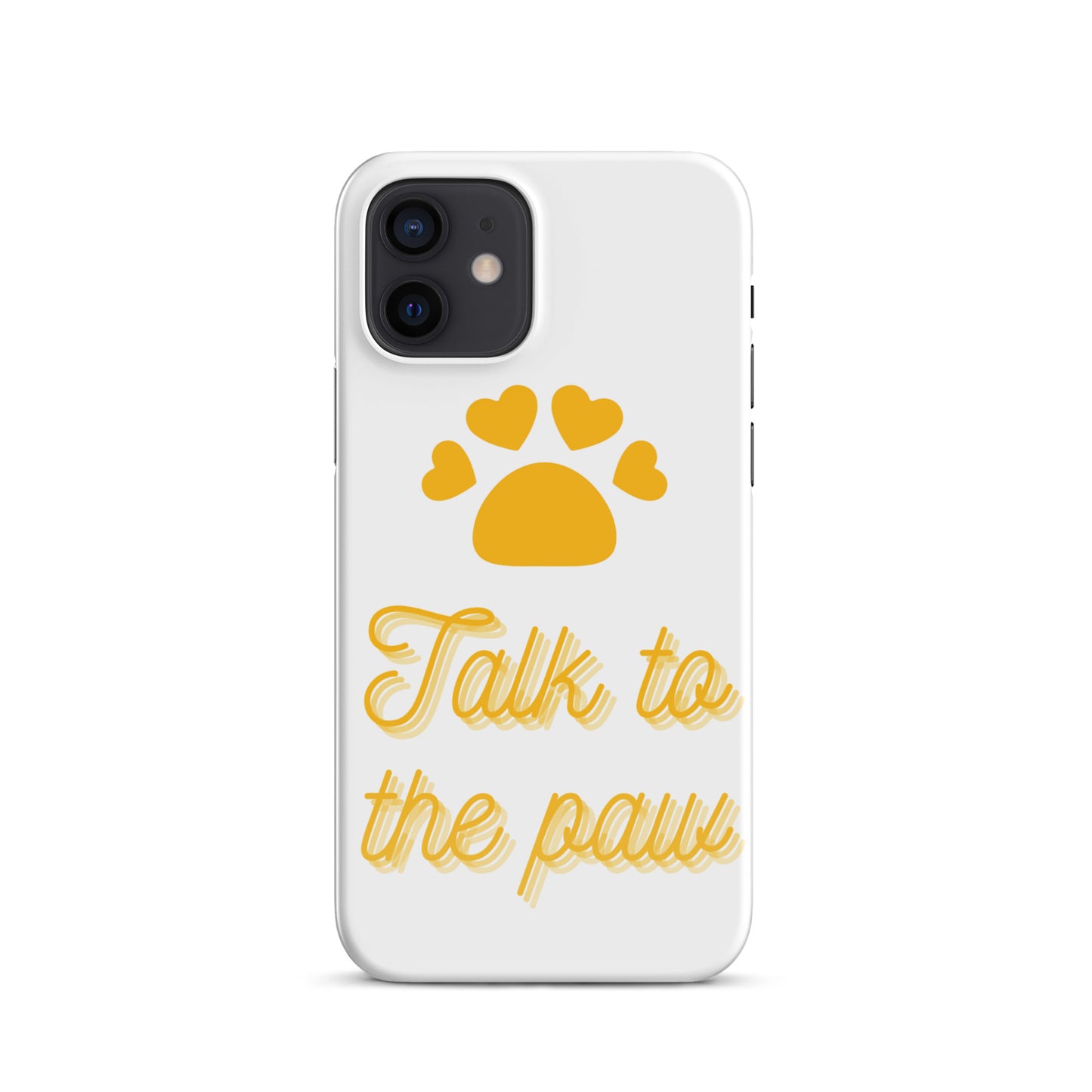 Talk to the paw - Yellow Snap case for iPhone®