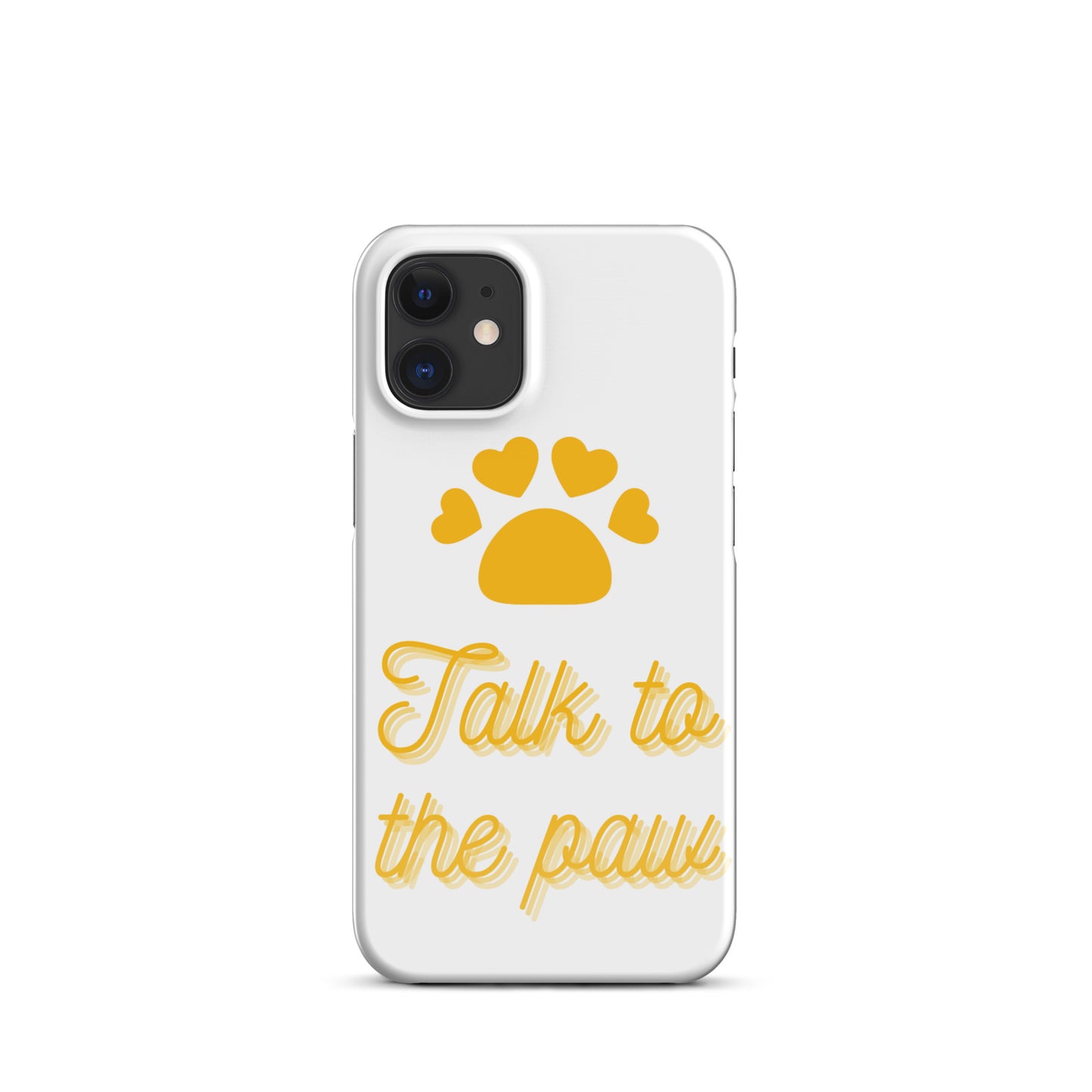 Talk to the paw - Yellow Snap case for iPhone®