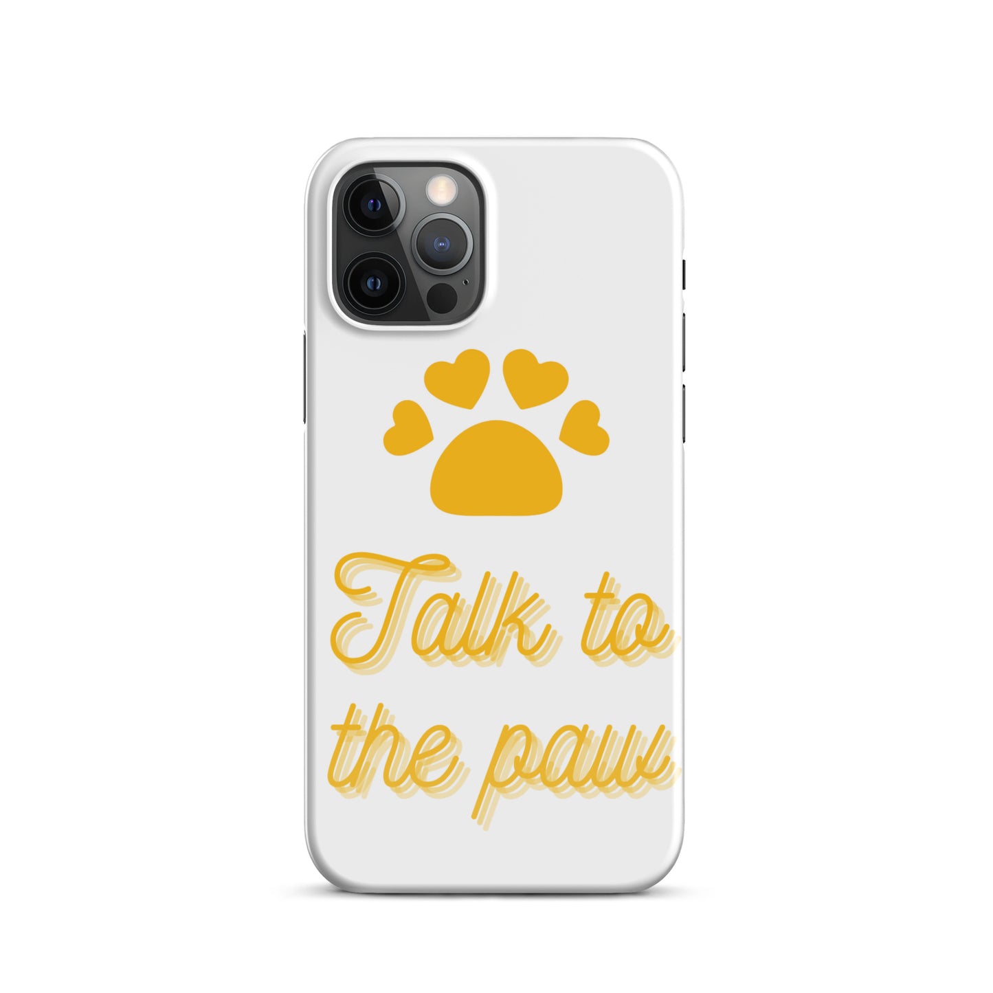 Talk to the paw - Yellow Snap case for iPhone®