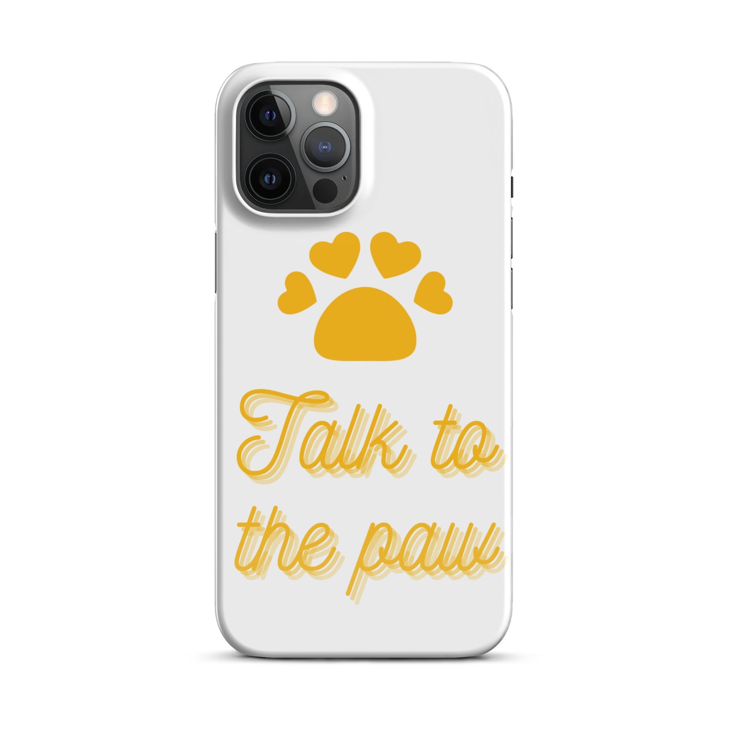 Talk to the paw - Yellow Snap case for iPhone®