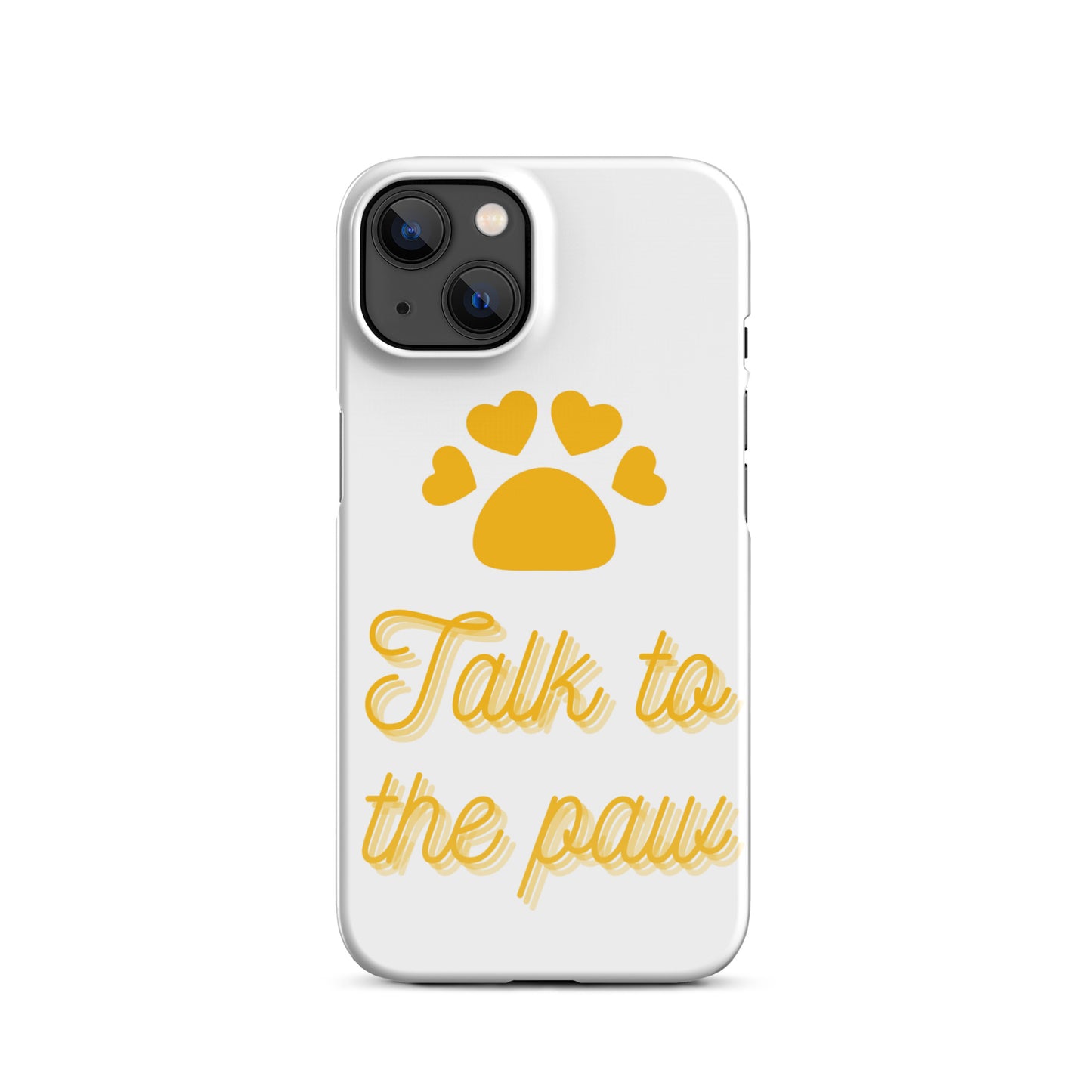 Talk to the paw - Yellow Snap case for iPhone®