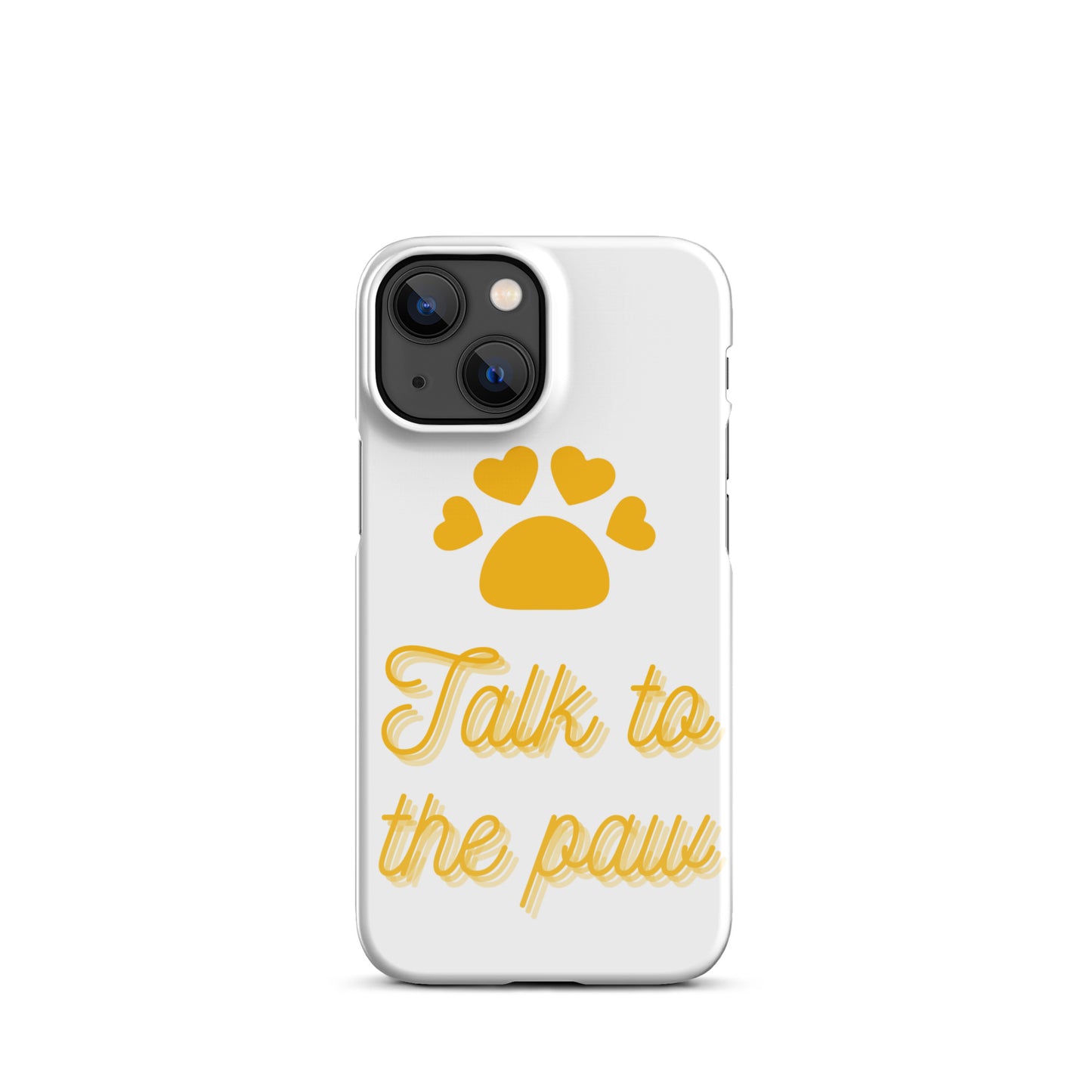 Talk to the paw - Yellow Snap case for iPhone®