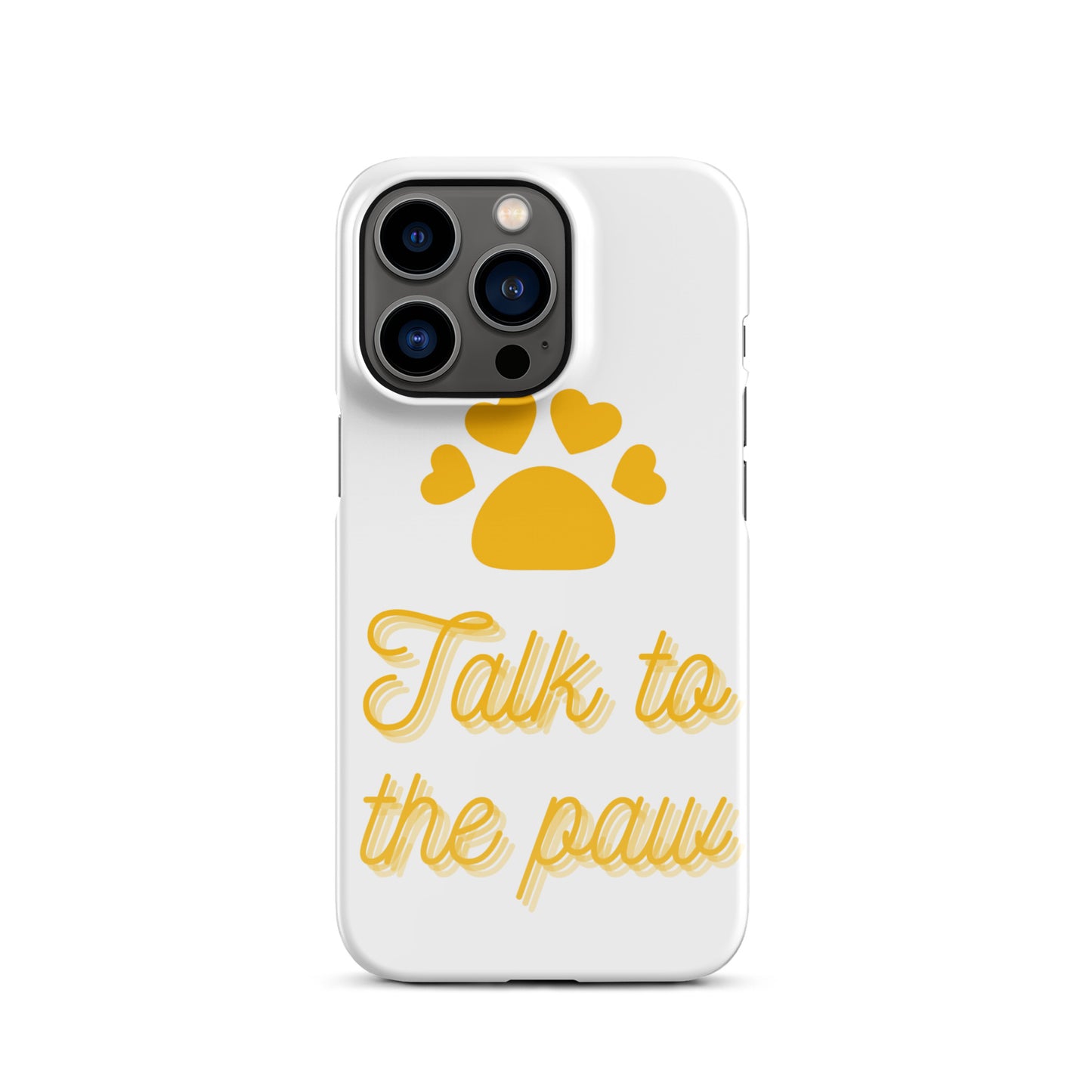 Talk to the paw - Yellow Snap case for iPhone®