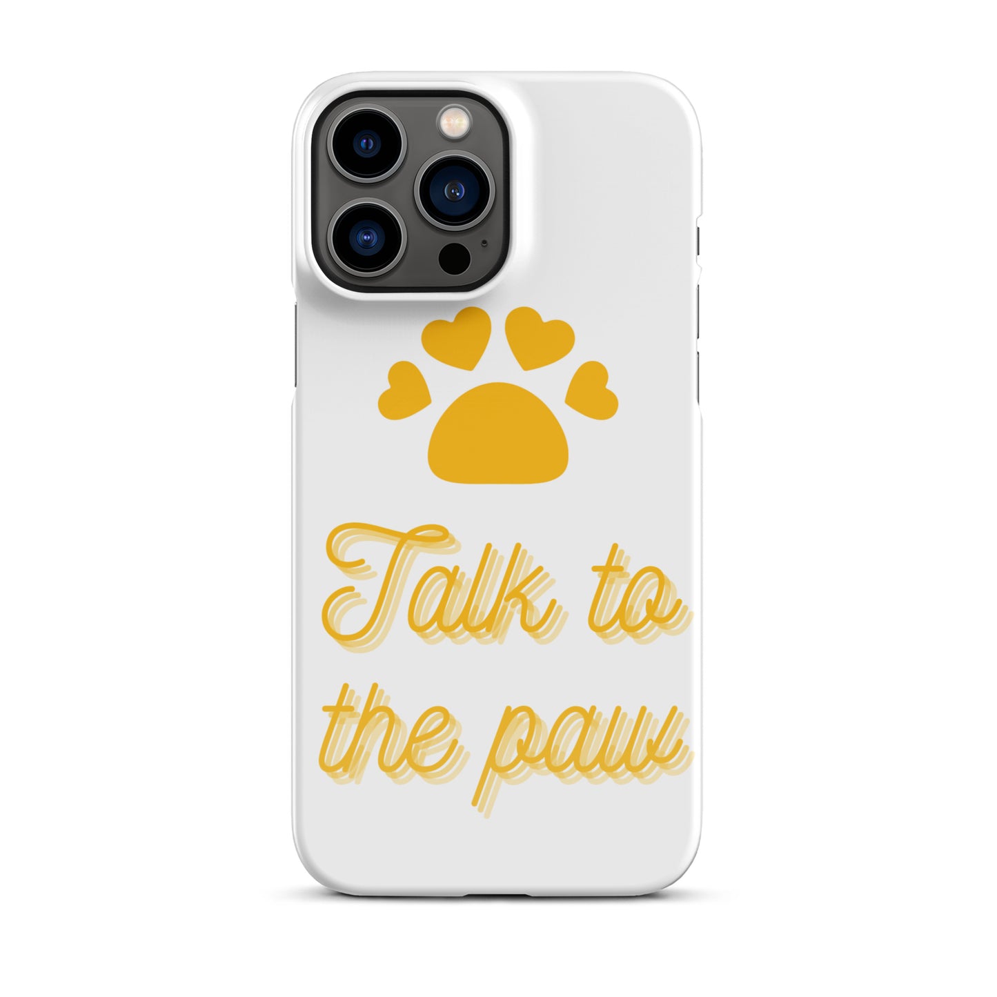 Talk to the paw - Yellow Snap case for iPhone®