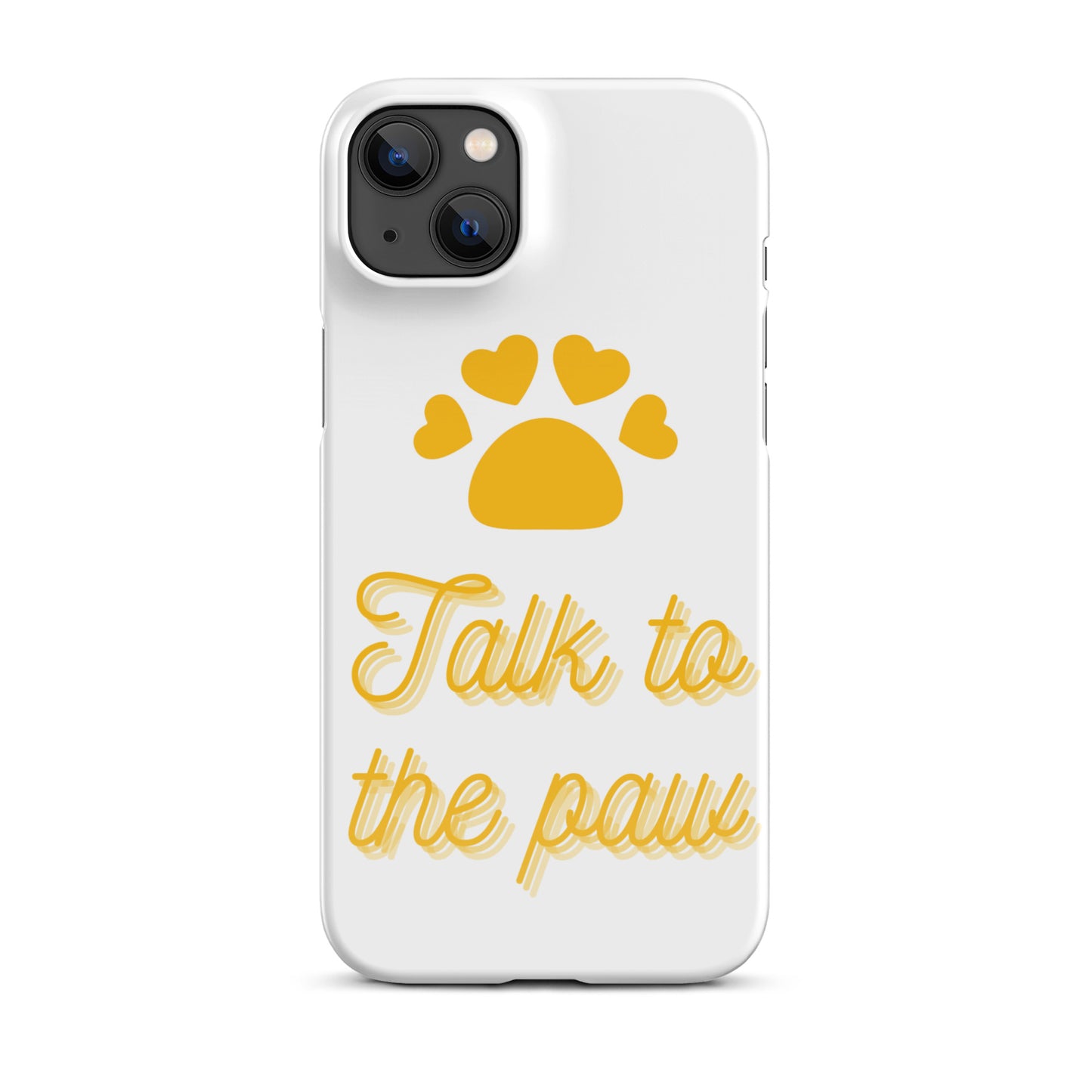 Talk to the paw - Yellow Snap case for iPhone®