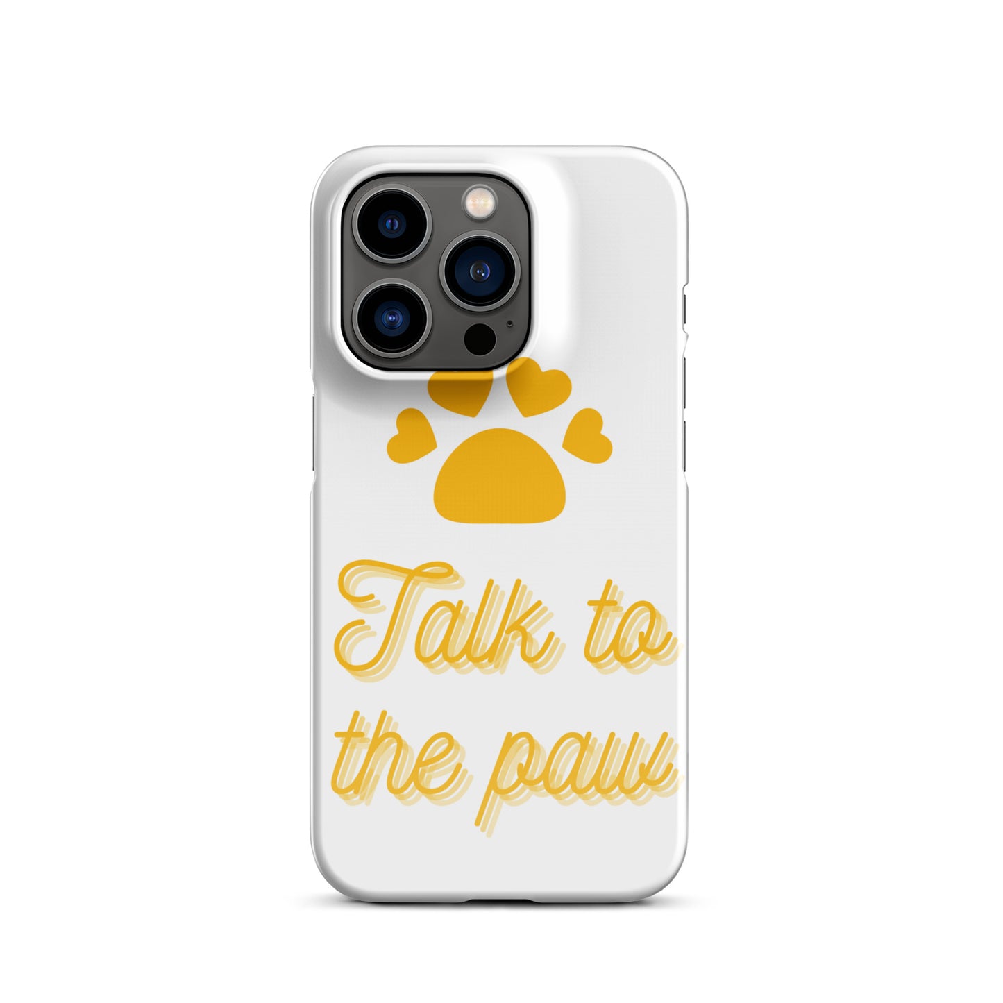 Talk to the paw - Yellow Snap case for iPhone®