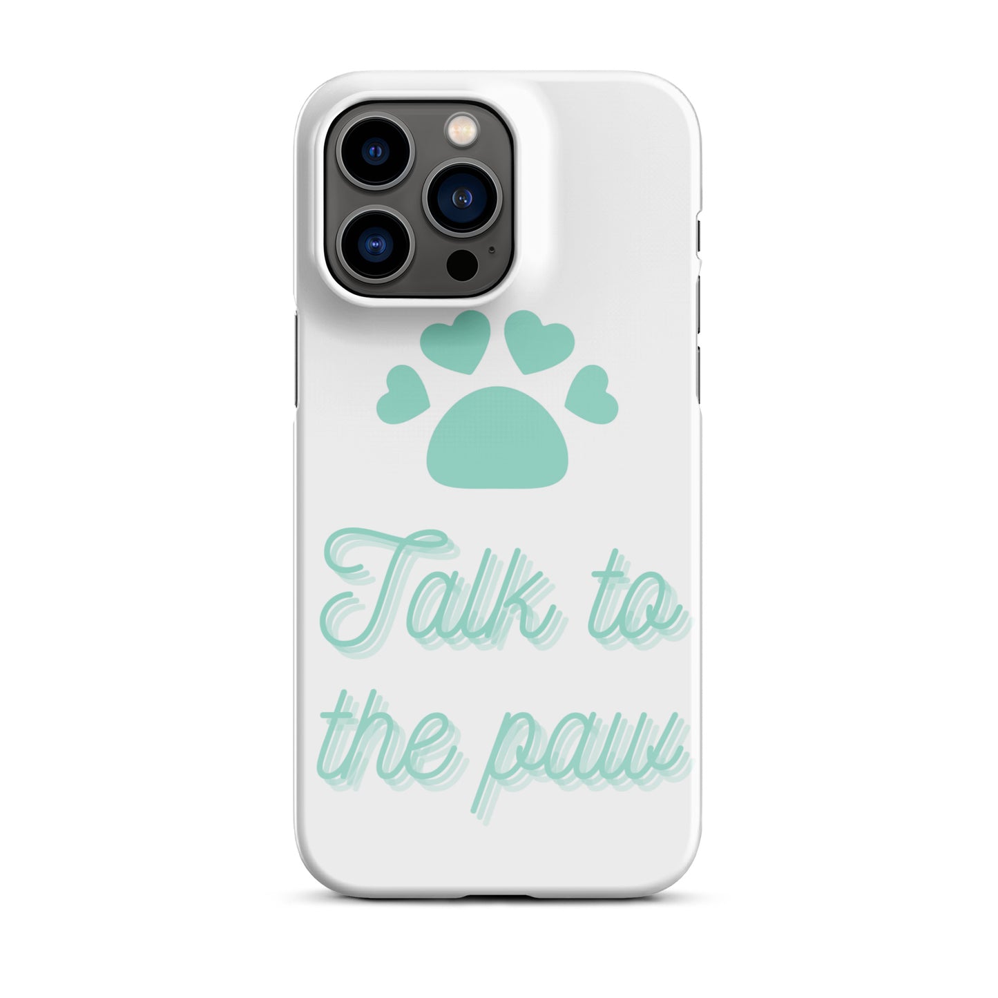 Talk to the paw - Blue Snap case for iPhone®