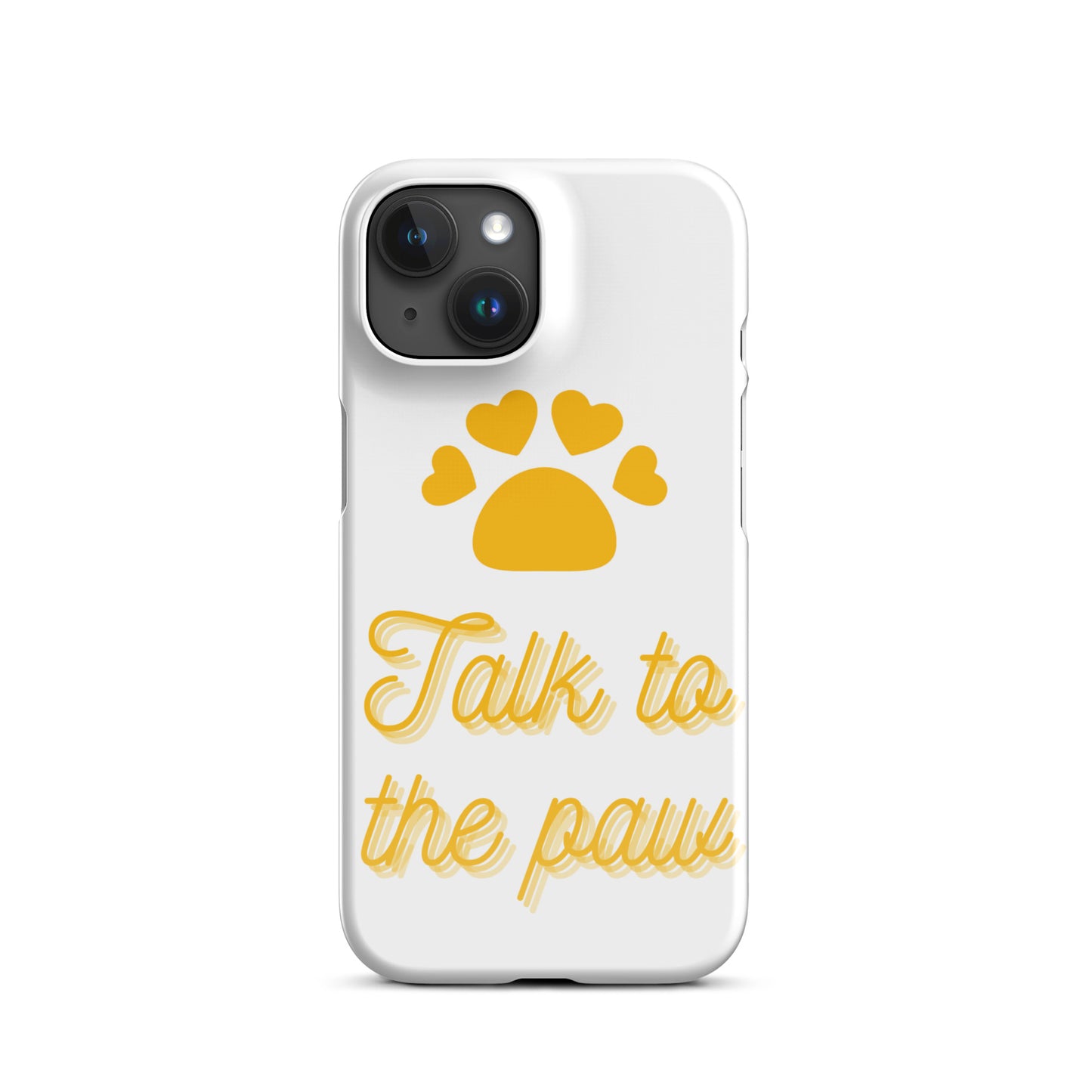 Talk to the paw - Yellow Snap case for iPhone®