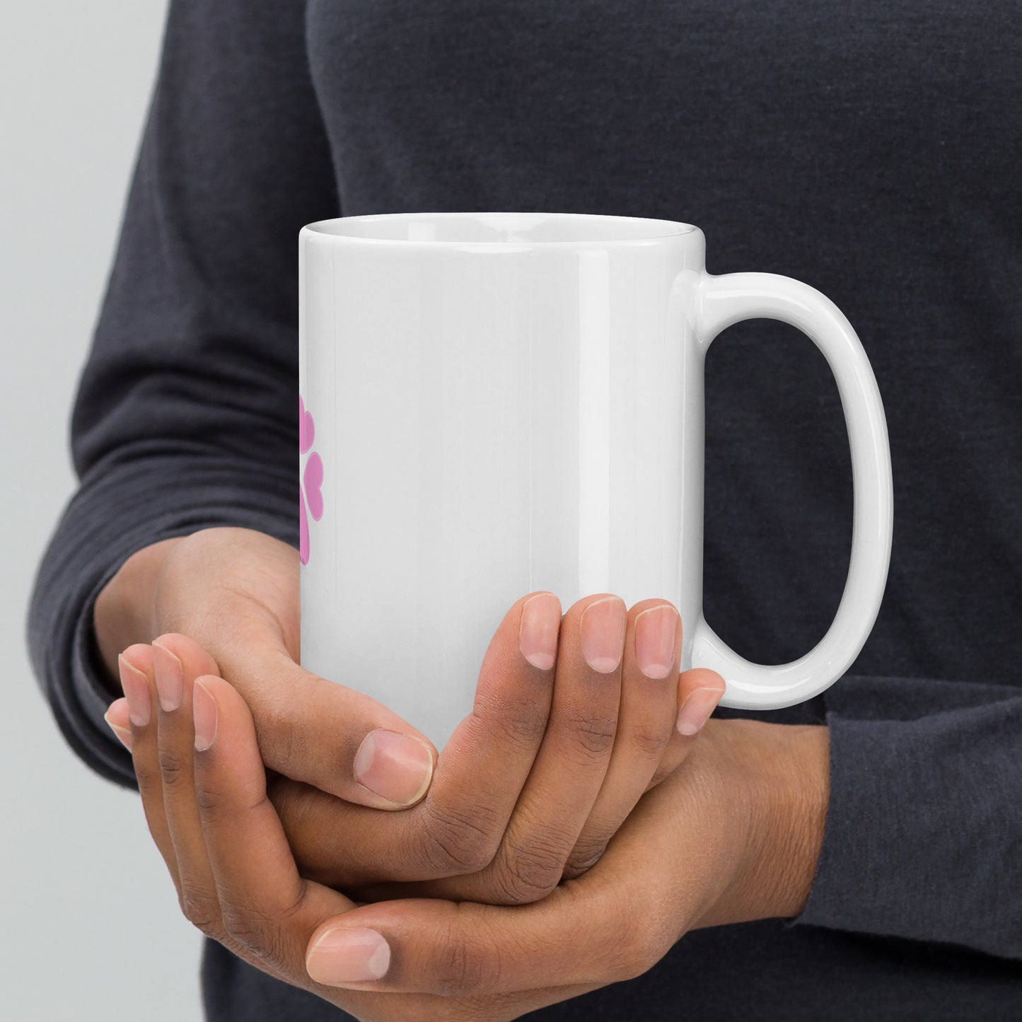 White glossy mug